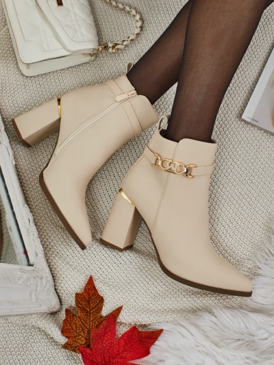 Ženski gležnjarji iz eko semiša s peto Ostirena