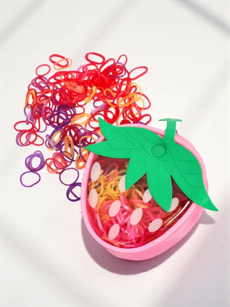 Royalfashion Večbarvne silikonske gumice za lase Jagoda