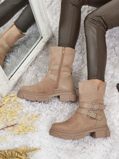 Visoki ženski gležnarji iz eko semiša Callire