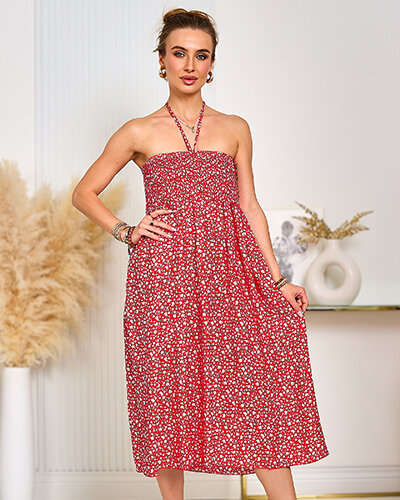 Royalfashion Dámske kvetinové midi šaty