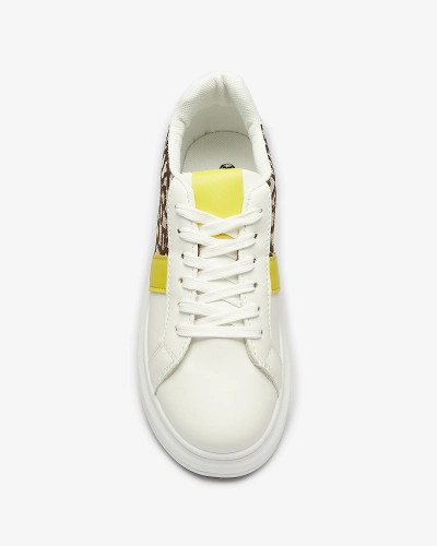 Royalfashion Bielo-hnedá dámska športová obuv Mlysio