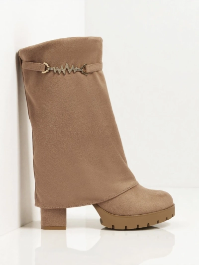 Gležnarji Flora Svetlo rjavi Elegantni za Jesen