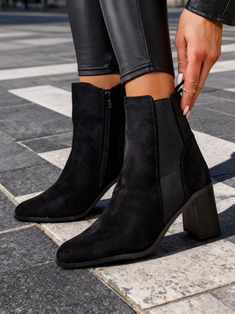 Dámske kotníkové čižmy s opätkom Royalfashion Enotto