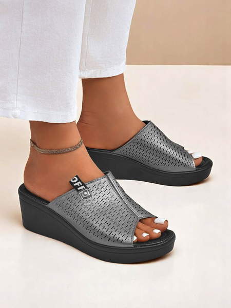 Royalfashion Ženski natikači s peto Luna Wedge