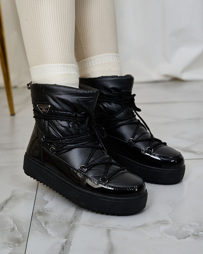 Royalfashion Dámske slip-on čižmy a'la snow boots v čiernej farbe Nevsone
