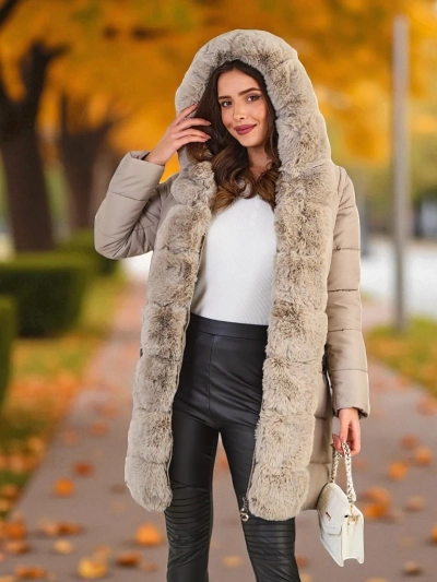 Royalfashion Dámska bunda s odopínateľnými rukávmi