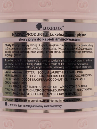 Luxelux Telový umývací gél aminokyseliny 800 ml