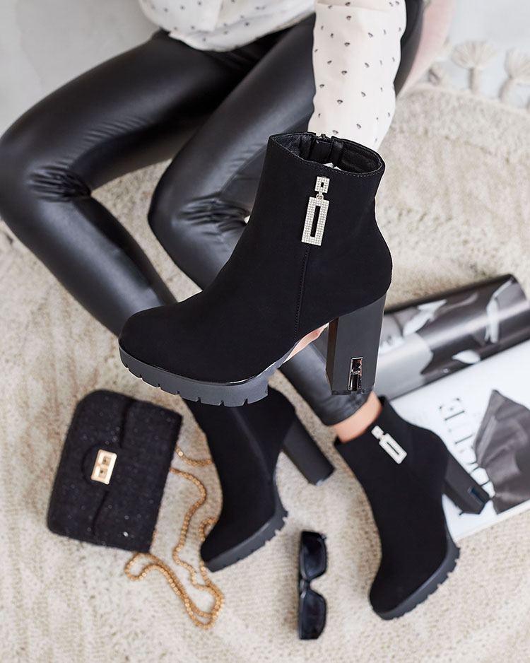 Royalfashion Dámske čižmy Beroleda so zdobeným podpätkom