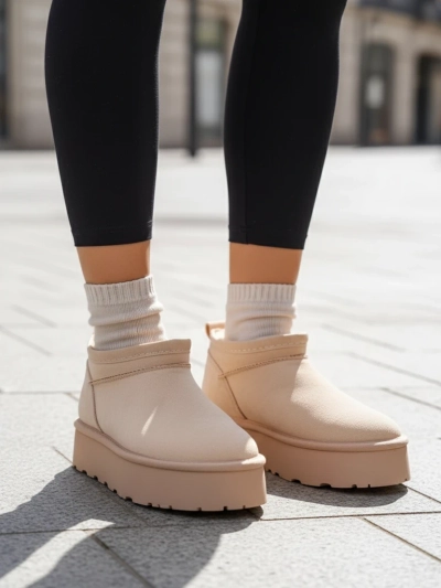 Royalfashion Dámske krátke čižmy a'la snow boots Ozozi