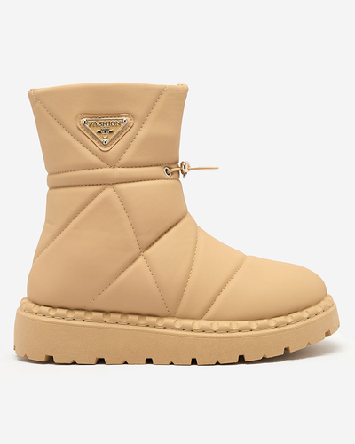 Royalfashion Camel dámske čižmy a'la snow boots Oterika