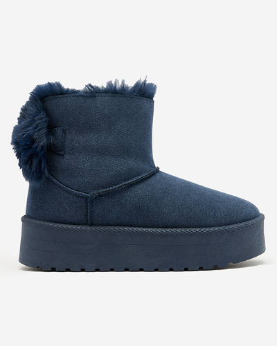 Royalfashion Dámske čižmy a'la snow boots v čiernej farbe Goroggo