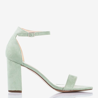 Zelené dámske sandále na stĺpiku Sweet Honey - Obuv