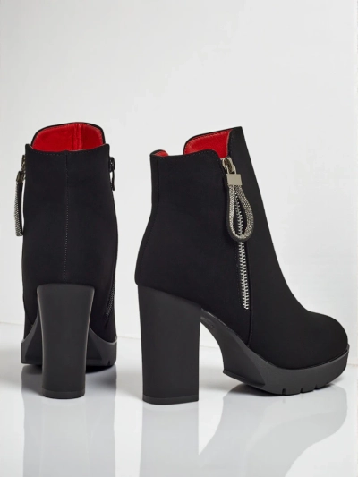 Ženski gležnarji iz eko usnja s peto Marellin