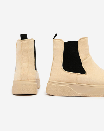 Royalfashion Béžové dámske čižmy a'la snow boots Uteris