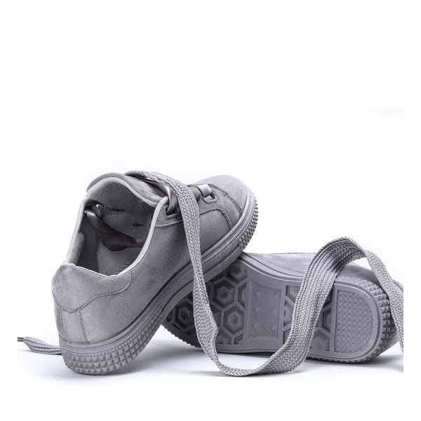 Szare sportowe tenisówki Affina - Obuwie