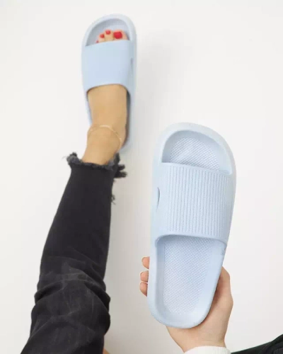 OUTLET Modré gumené papuče s razbou Olinda - Obuv