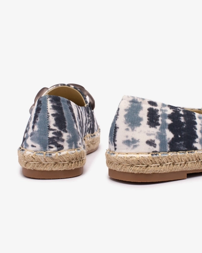 Royalfashion Čierne dámske espadrilky s potlačou Serffio
