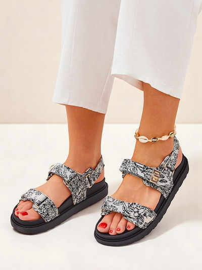 Royalfashion Dámske sandále s Aloe potlačou