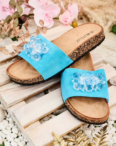 Royalfashion Dámske žabky Villo s kamienkami