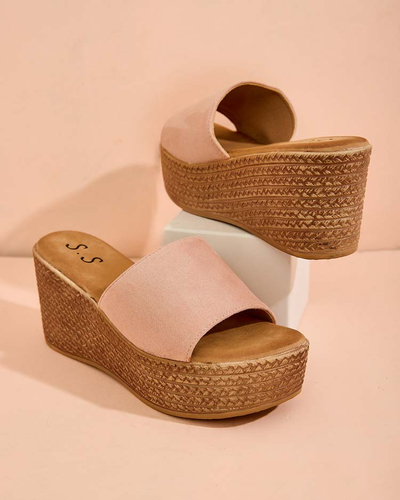 Royalfashion Dámske šľapky na platforme a kotvičke Albavia