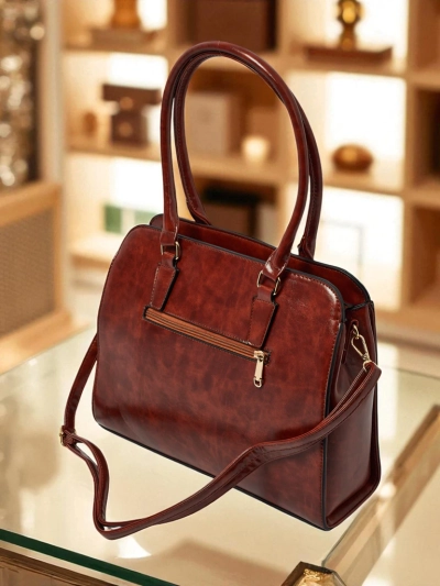 Ženska shopper torbica iz eko usnja z reliefom Iron Lace