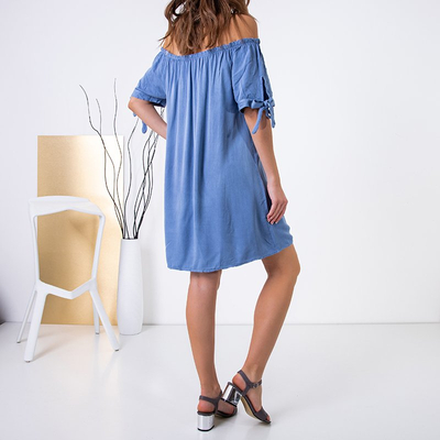 Dámske tmavo modré minišaty a'la španielčina - Oblečenie