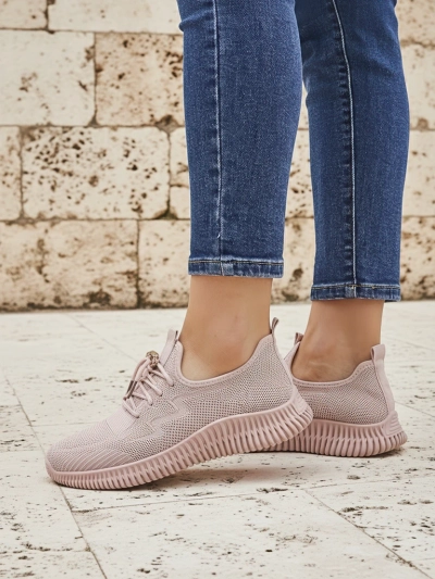 Aurelia Rosa – ženski športni copati Royalfashion iz tkanine, roza, nizka peta