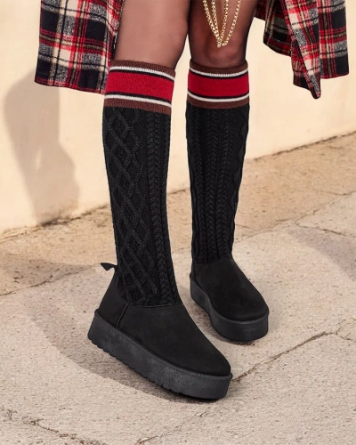 Royalfashion Ženské snehové topánky v štýle topánok s ponožkovým vrchom Kokumi