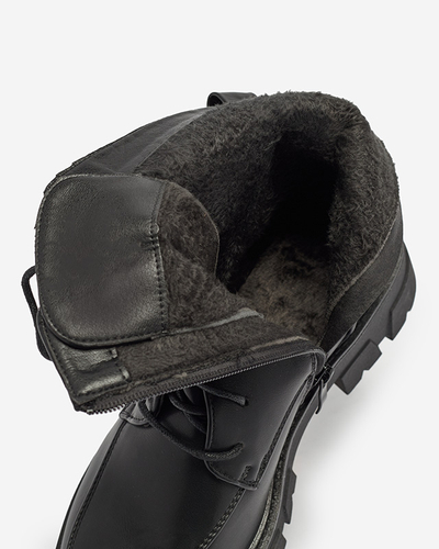 Zateplené čierne bagger topánky pre ženy Effpi- Obuv