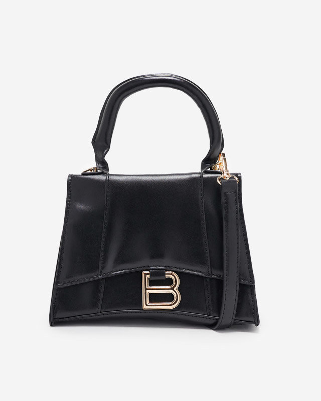 Čierna dámska mini taška s písmenom "B" - Doplnky