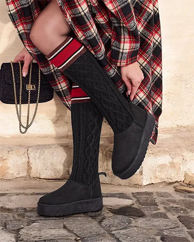 Royalfashion Ženské snehové topánky v štýle topánok s ponožkovým vrchom Kokumi