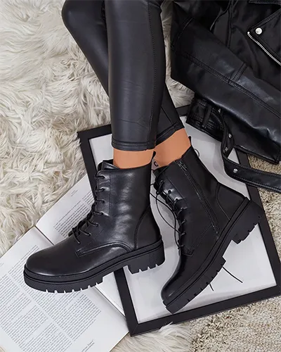 Royalfashion Dámske šnurovacie čižmy Bumalo