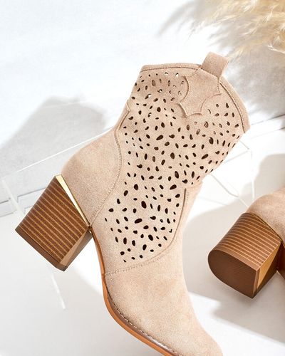 Royalfashion Dámske nízke ažurové čižmy Mozie