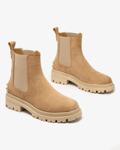 Royalfashion Dámske zateplené čižmy v ťavej farbe Comfy Walk