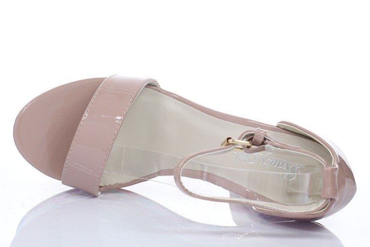 Ružové kvetované sandále na platforme Marie- Obuv