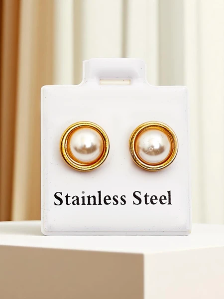 Royalfashion Dámske kruhové náušnice s perlami