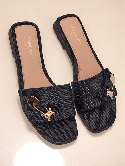 Royalfashion Dámske slamové žabky Sandále Aurelia