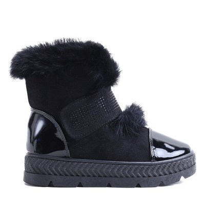 Czarne śniegowce na platformie Sophia - Obuwie
