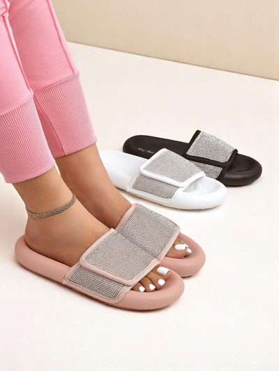 Royalfashion Ženski natikači s ploskim podplatom Sparkle Step