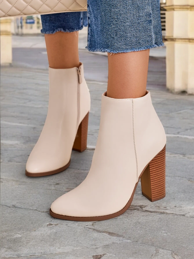 Royalfashion Dámske kotníkové čižmy na pätke na ihle Toemi