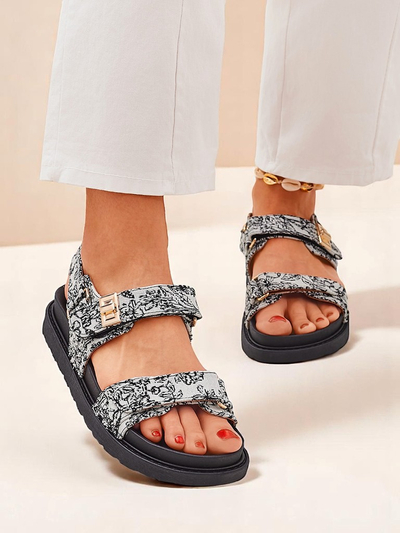 Royalfashion Dámske sandále s Aloe potlačou