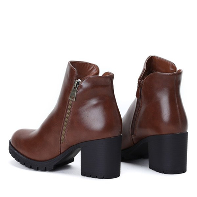 Hnědé boty na sloupku Joanne - Obuv