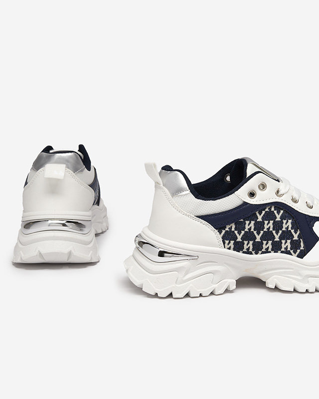 Biele a tmavomodré dámske športové tenisky Umikatu - Obuv