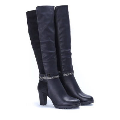 Czarne kozaki Angelina - Obuwie