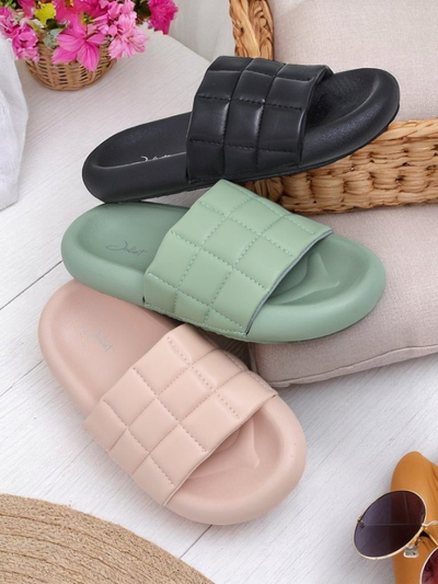 Royalfashion Ženski natikači s ploskim podplatom Quilt Walk