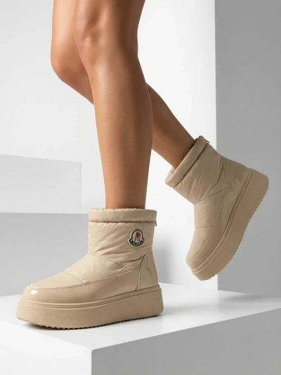 Royalfashion Dámske snehové čižmy v béžovej farbe Ademra