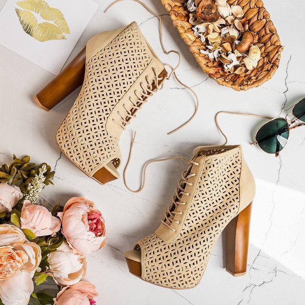 Béžové topánky na stĺpiku Ritta - Obuv