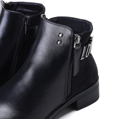 Czarne sztyblety na płaskim obcasie Addison - Obuwie