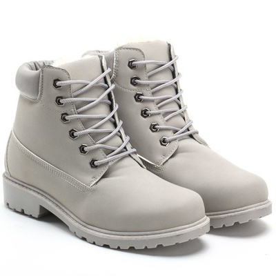 Szare trapery ocieplane Greyana- Obuwie