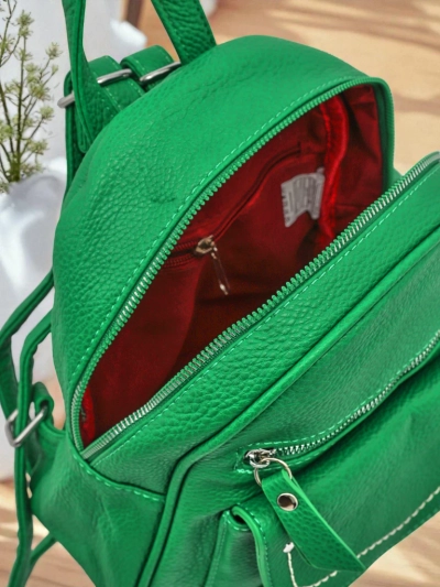 Ženski nahrbtnik Elettra Verde Królewska Moda ekološko usnje 25x25x10 cm